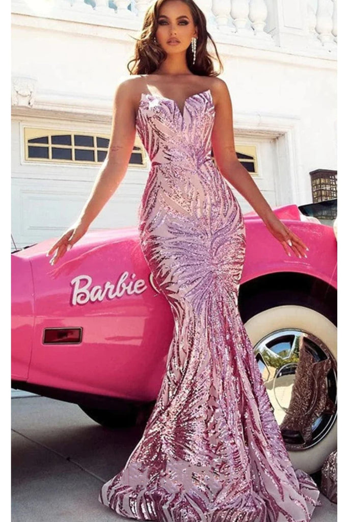 portia and scarlett ps22538 strapless sequin mermaid evening prom gown blush 0 10 12 14 16 dress formaldressshops